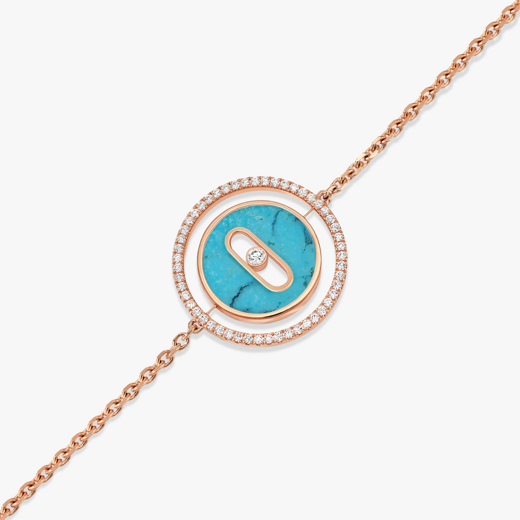[Aura ]  ARMBAND MOVE TÜRKIS ROSÉGOLD DIAMANT