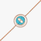 [Aura ]  ARMBAND MOVE TÜRKIS ROSÉGOLD DIAMANT