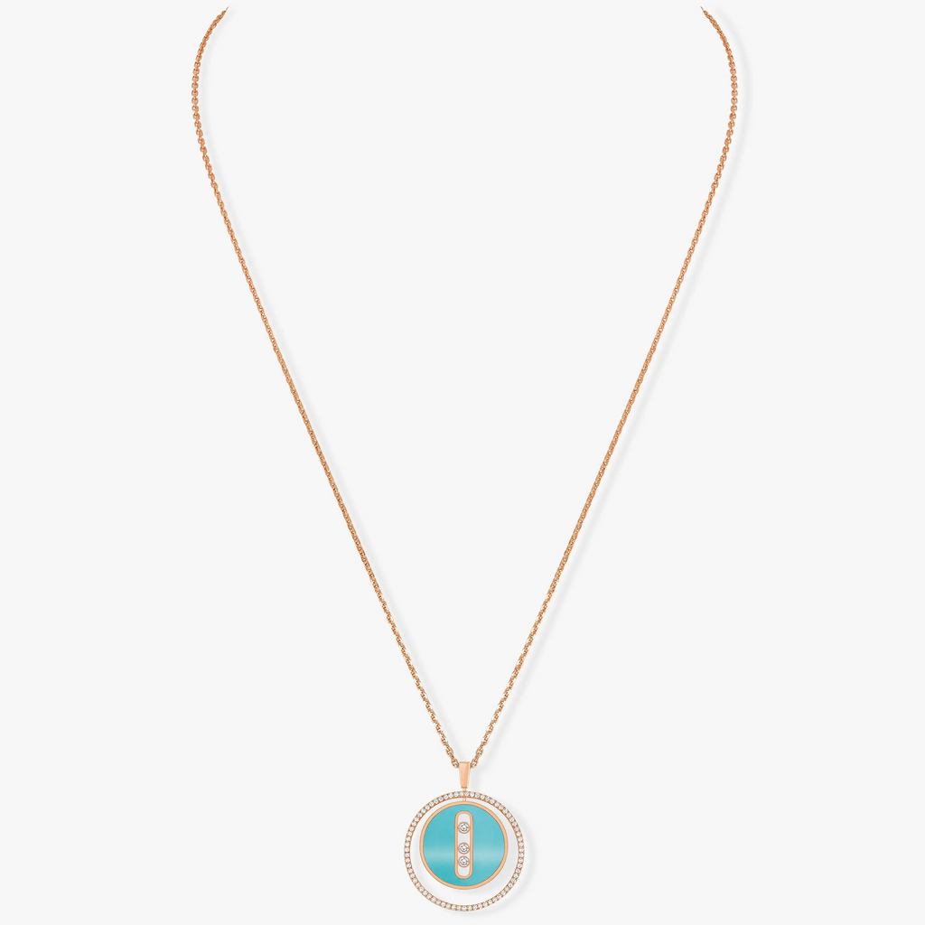 [Aura] MOVE 3 DIAMONDS TÜRKIS ROSA GOLD DIAMANT COLLIER