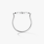 [Aura ]  MOVE PAVED SILVER DIAMOND RING