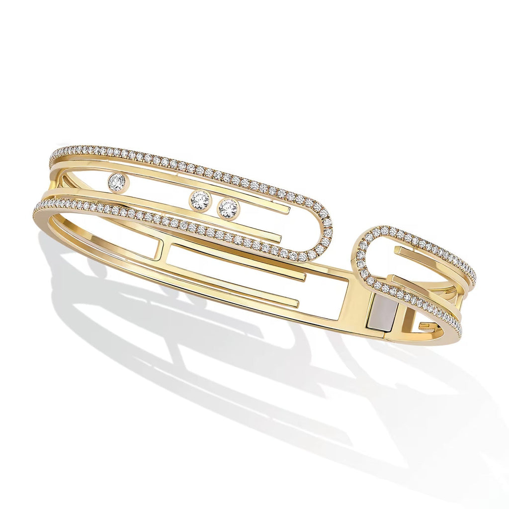 [Aura ] ZEHNTES GEPFLASTERTES DIAMANTARMBAND BEWEGEN