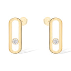 [Aura ] MOVE UNO SMALL 1 DIAMOND EARRINGS