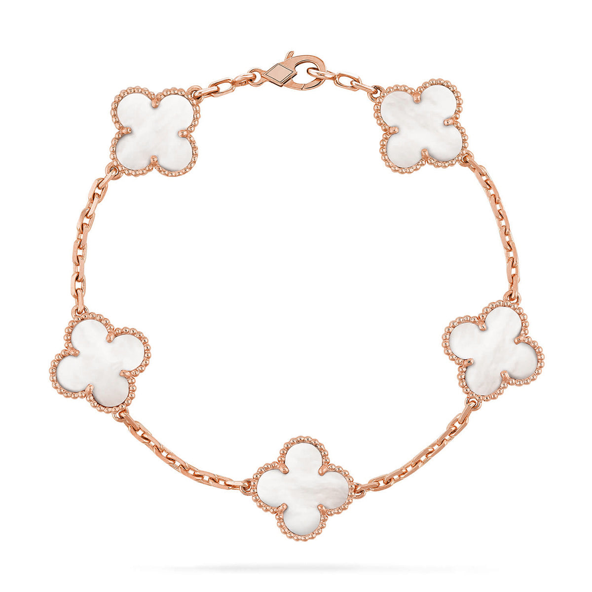 [Aura ]New CLOVER WHITE PEARL MOP 5 MOTIF BRACELET COLLECTION