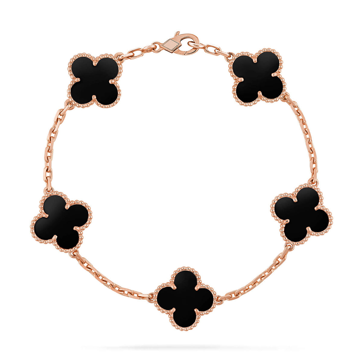 [Aura ]New CLOVER 5 MOTIF ONYXS BRACELET COLLECTION