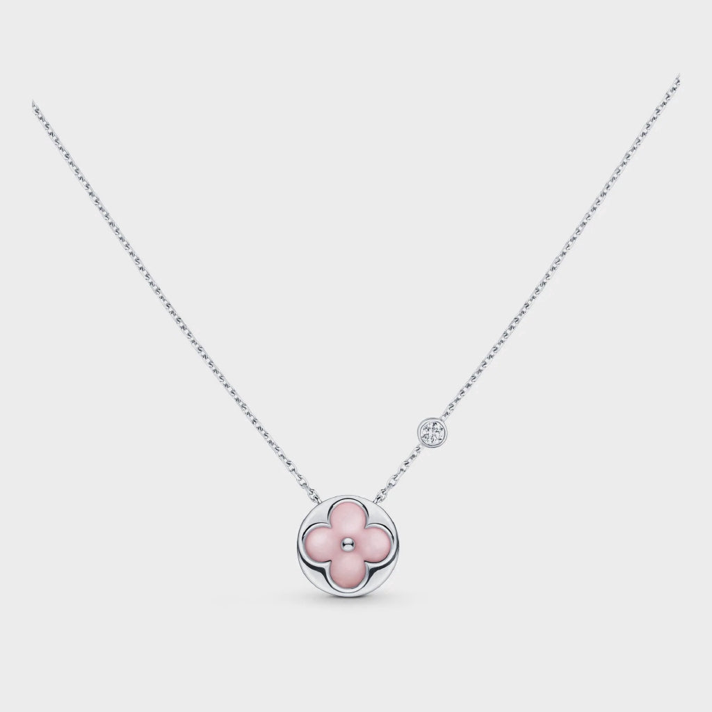 Aura SUN MOTIF PINK MOP SILVER BRACELET