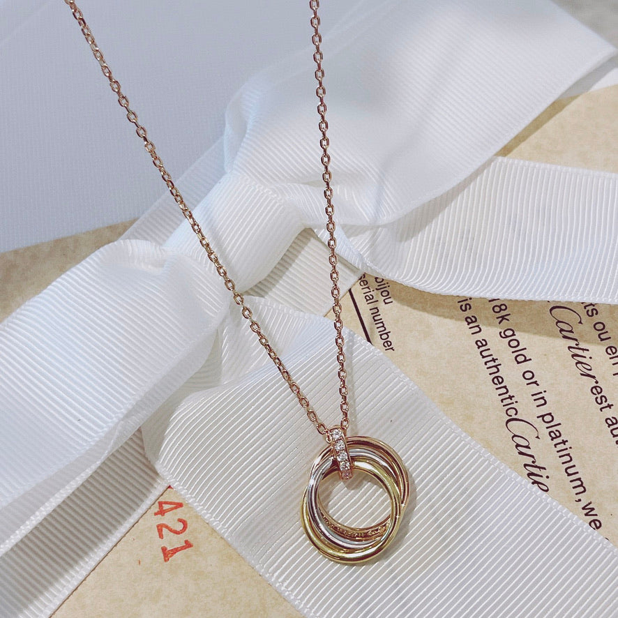 Aura TRINITY HALSKETTE GOLD DIAMANTEN