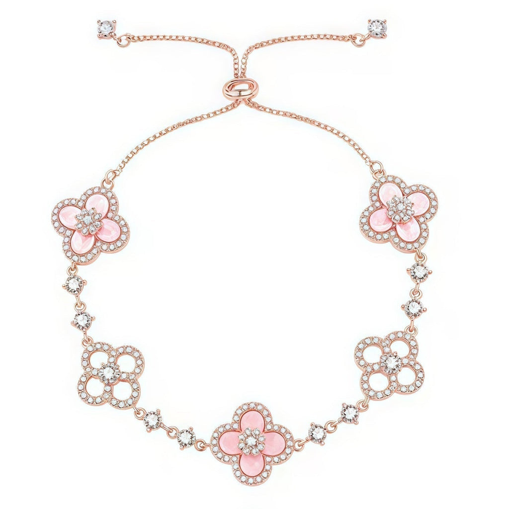 Aura CLOVER 5 MOTIV PINK BLAU ROT WEISS ARMBAND