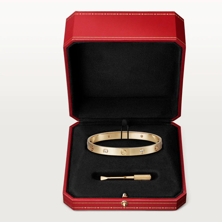 Aura LOVE BRACELET 6.1MM 4 DIAMONDS
