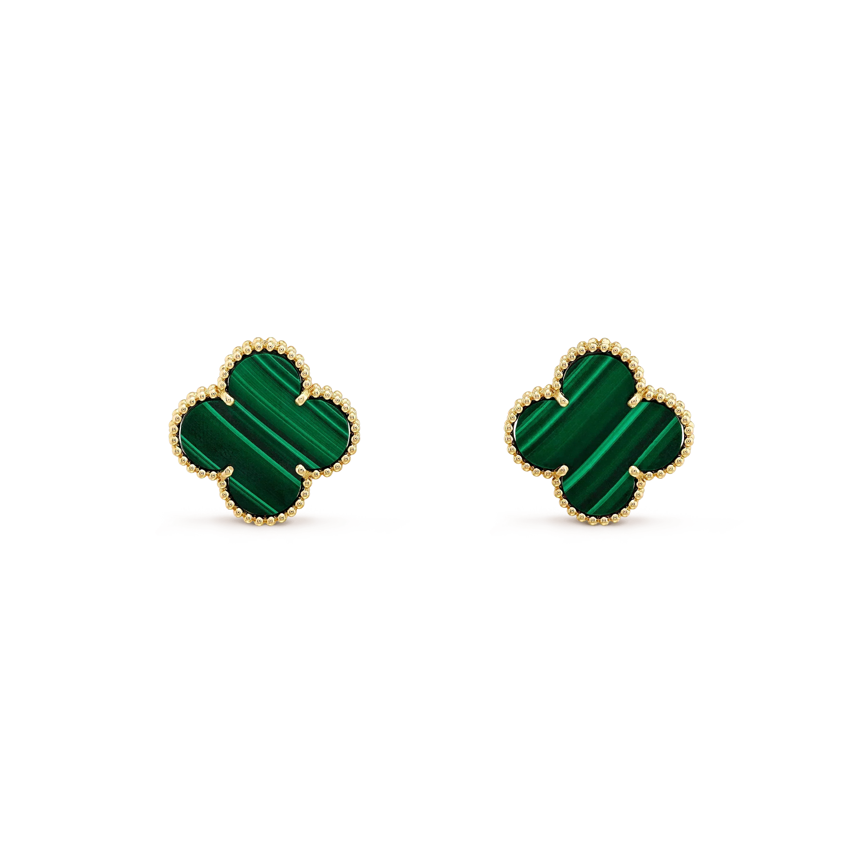 Aura CLOVER MINI 9.5MM MALACHITE  EARRINGS