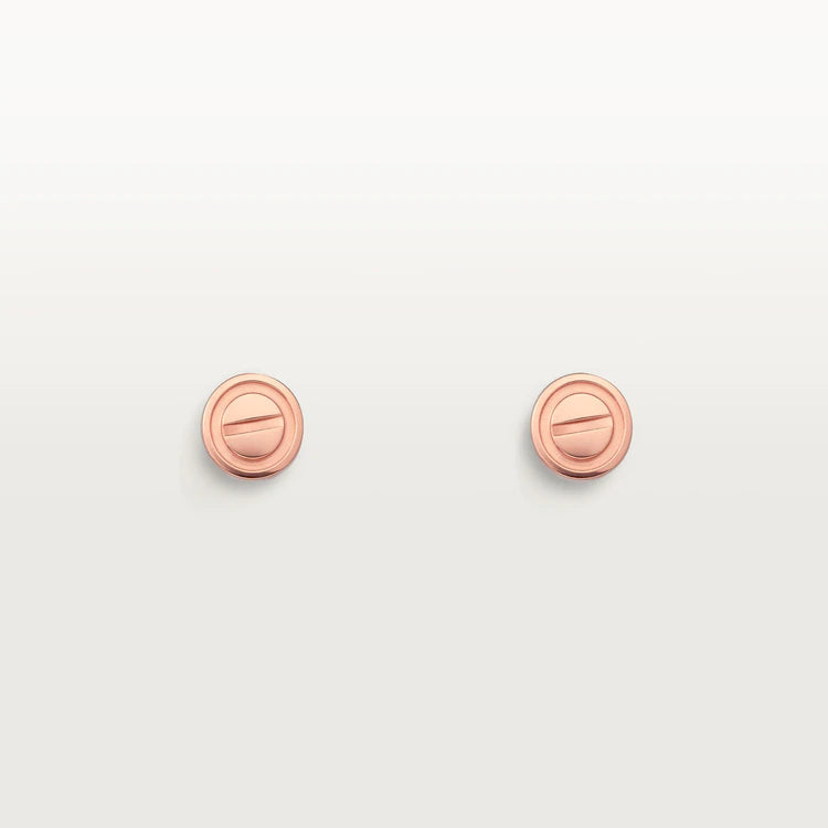 Aura LOVE EARRINGS PINK GOLD 10MM