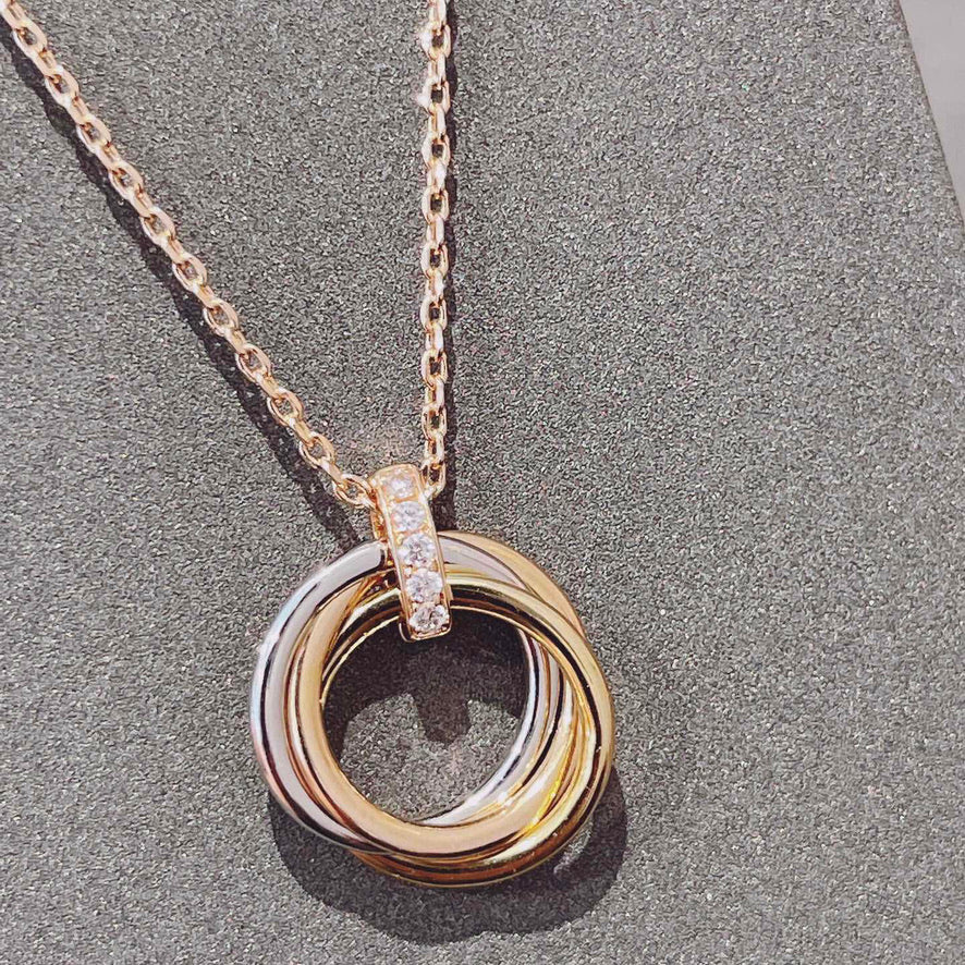 Aura TRINITY NECKLACE GOLD  DIAMONDS