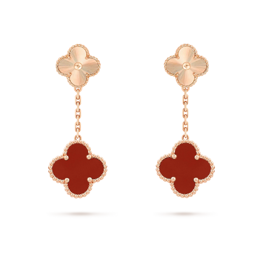 Aura CLOVER 2 MOTIV LASER CARNELIAN OHRRINGE