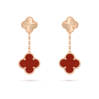 Aura CLOVER 2 MOTIV LASER CARNELIAN OHRRINGE