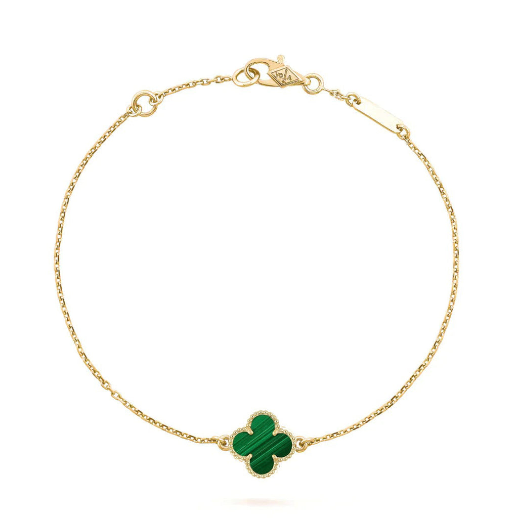 Aura CLOVER BRACELET MALACHITE 1 MOTIF