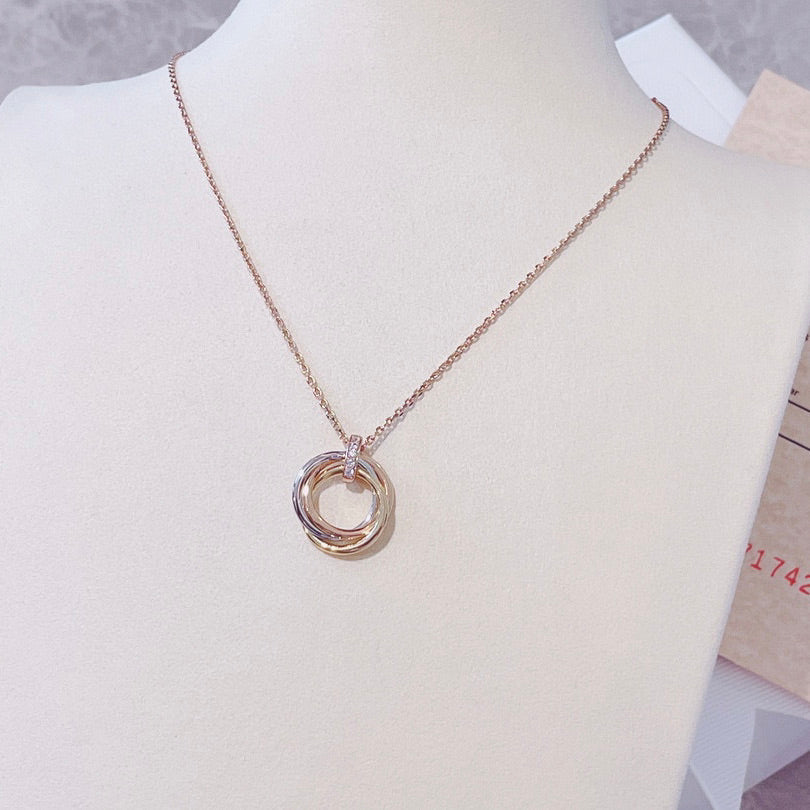 Aura TRINITY HALSKETTE GOLD DIAMANTEN