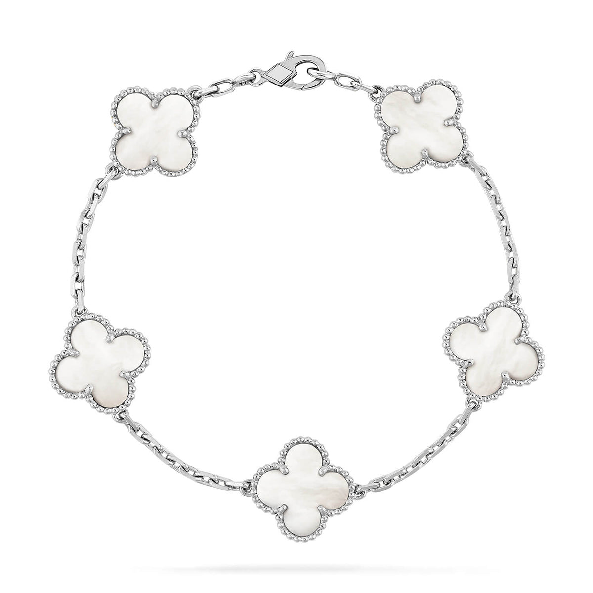 [Aura ]New CLOVER WHITE PEARL MOP 5 MOTIF BRACELET COLLECTION