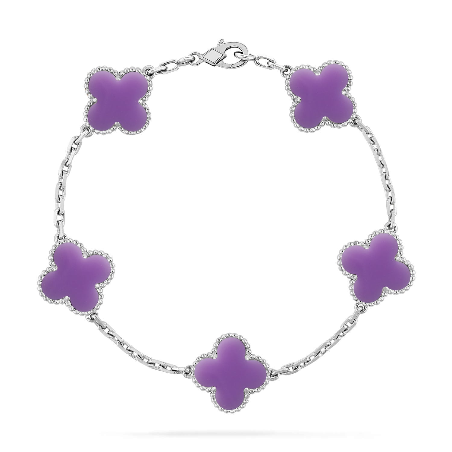 [Aura ]New CLOVER 5 MOTIF LIGHT PURPLE BRACELET COLLECTION