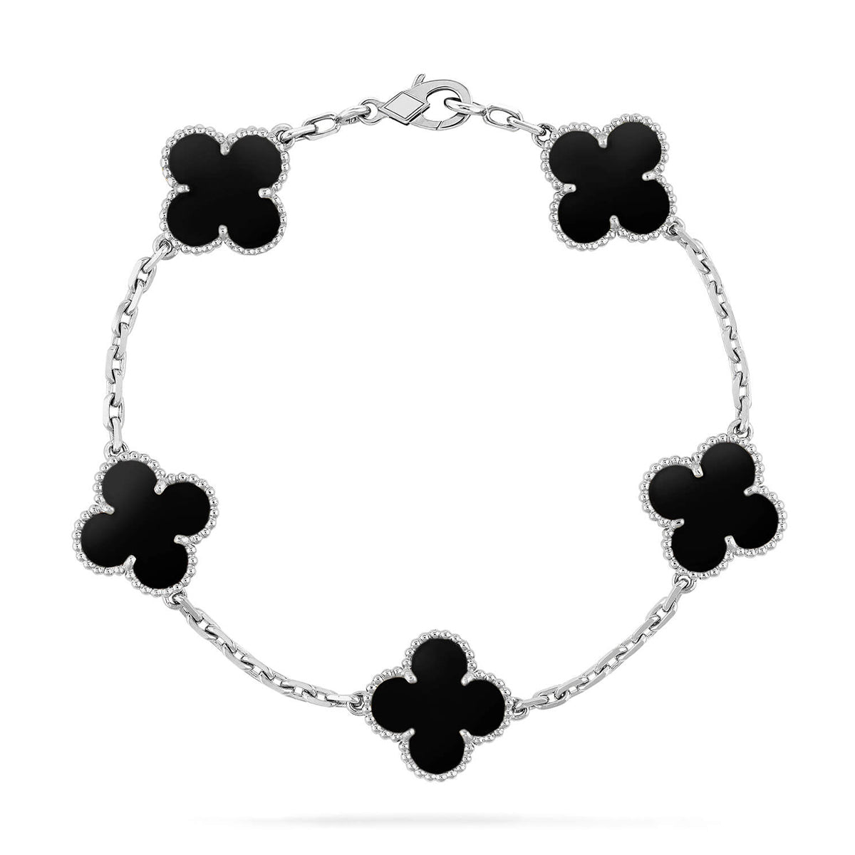 [Aura ]New CLOVER 5 MOTIF ONYXS BRACELET COLLECTION