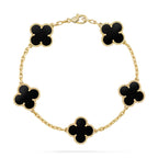 [Aura ]New CLOVER 5 MOTIF ONYXS BRACELET COLLECTION