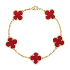 [Aura ]Neue Kollektion CLOVER 5 MOTIF ROTER CORNELIAN-ARMBÄNDER