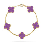[Aura ]Neue CLOVER 5 MOTIV VIOLETT ARMBAND KOLLEKTION