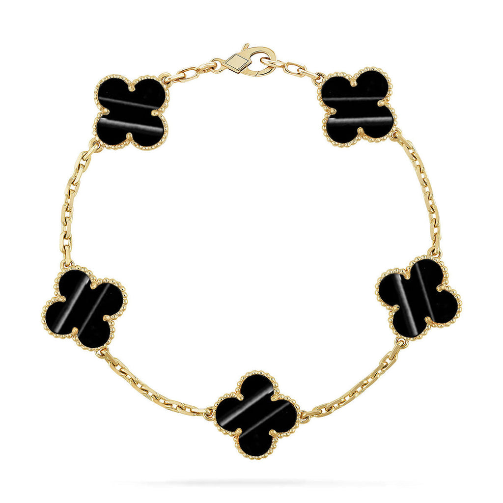 [Aura ]New  CLOVER 5 MOTIF PULSAR STONE BRACELET COLLECTION