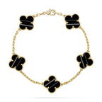 [Aura ]New  CLOVER 5 MOTIF PULSAR STONE BRACELET COLLECTION