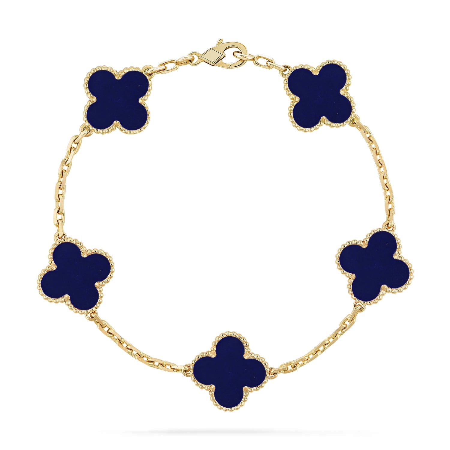 [Aura ]New CLOVER 5 MOTIF LAPIS LAZULI BRACELET COLLECTION