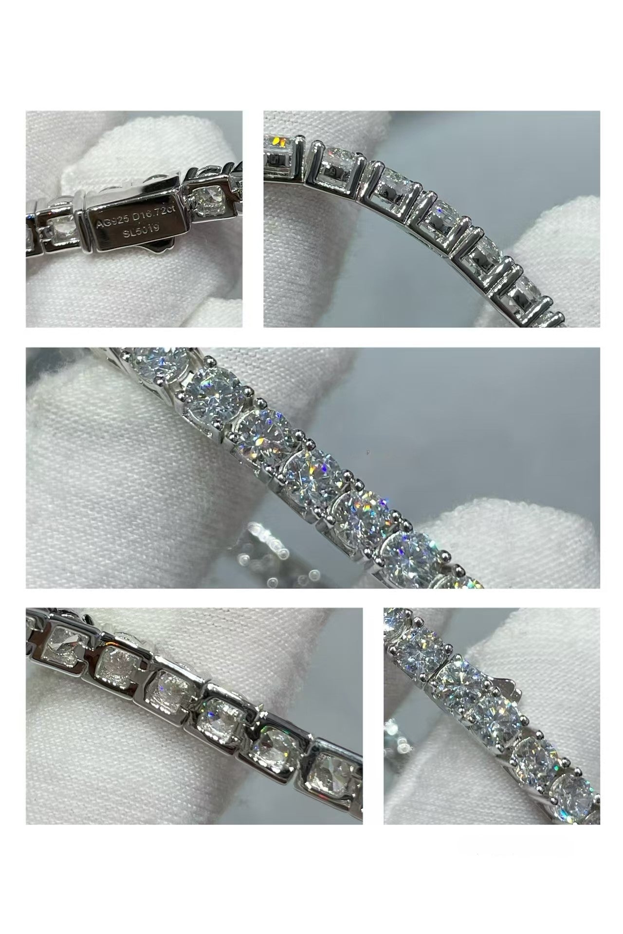 [Aura ]TENNIS BRACELET WITH FULL DIAMOND SETTING