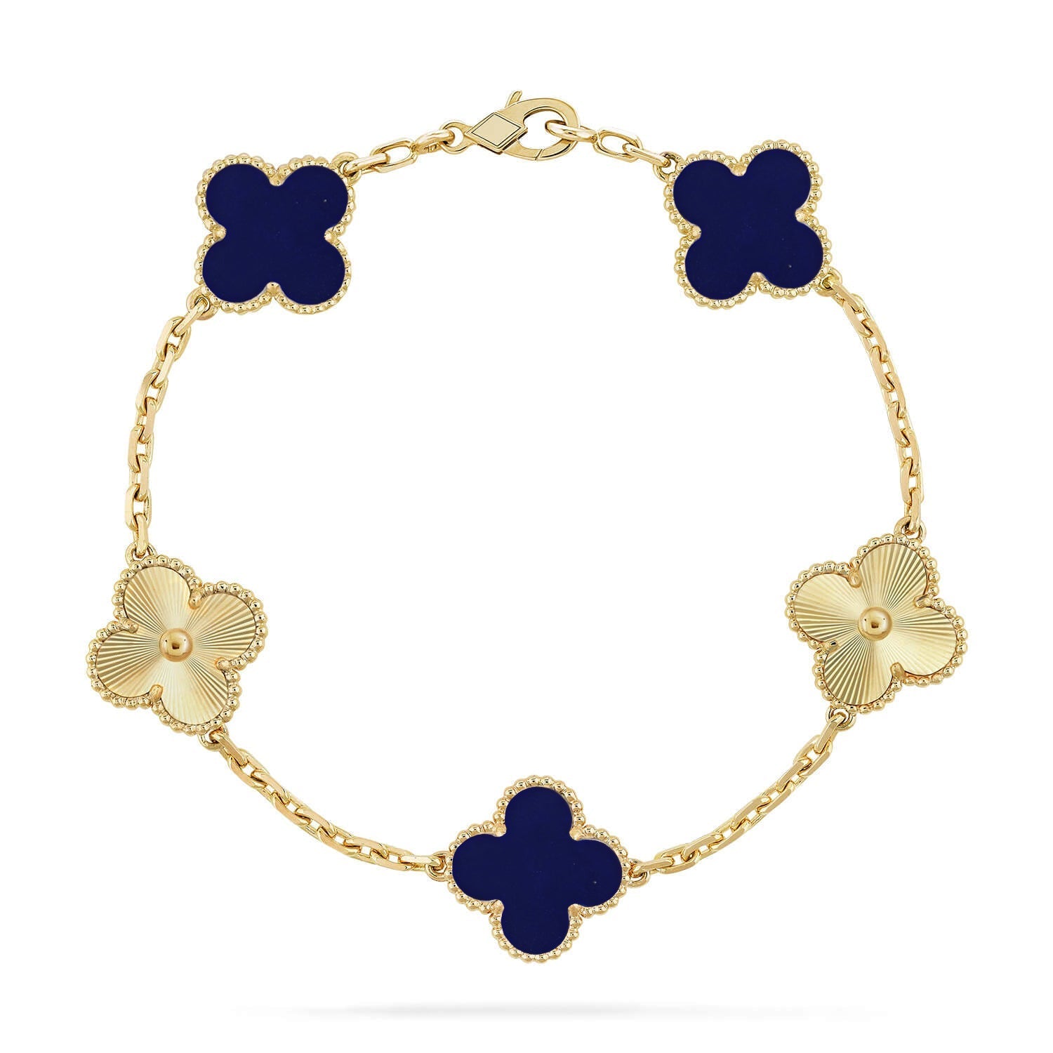 [Aura ]New CLOVER 5 MOTIF LAPIS LAZULI BRACELET COLLECTION