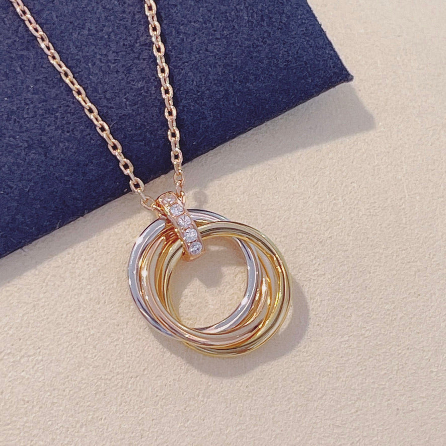 Aura TRINITY HALSKETTE GOLD DIAMANTEN