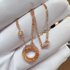 Aura LOVE-HALSKETTE 16MM 2 DIAMANTEN