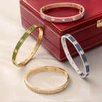 [Aura ] 2026 PAVE GEMSTONE LOVE BRACELET 6.1MM 10 DIAMANTEN