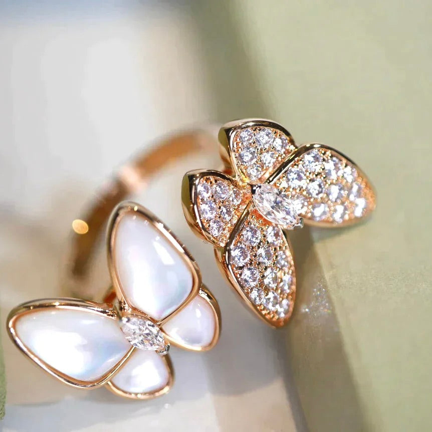 Aura TWIN BUTTERFLY DIAMOND MOP RING