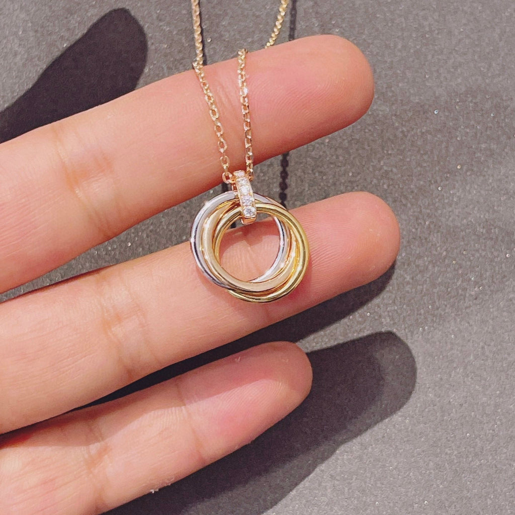 Aura TRINITY HALSKETTE GOLD DIAMANTEN