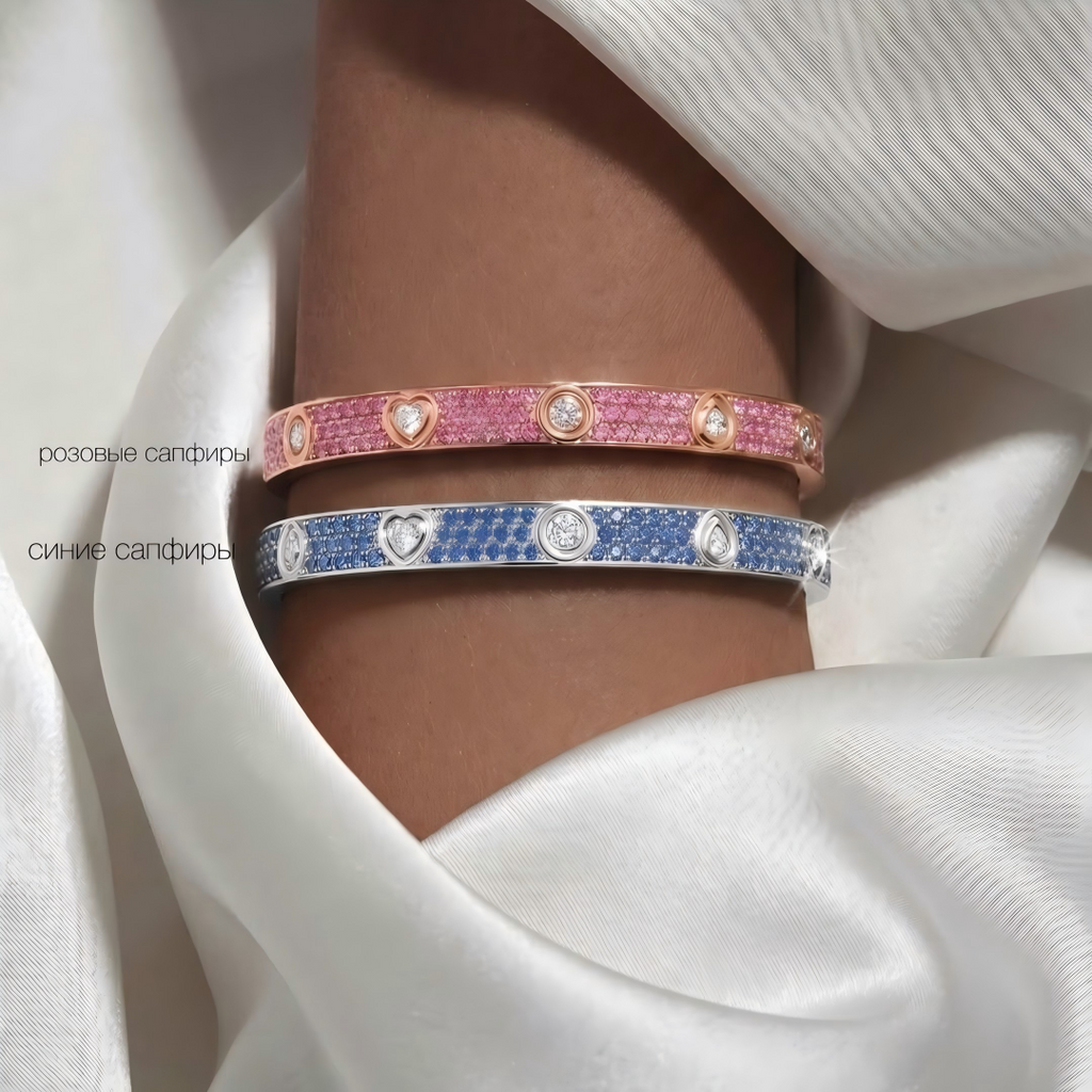 [Aura ] 2026 PAVE GEMSTONE LOVE BRACELET 6.1MM 10 DIAMANTEN