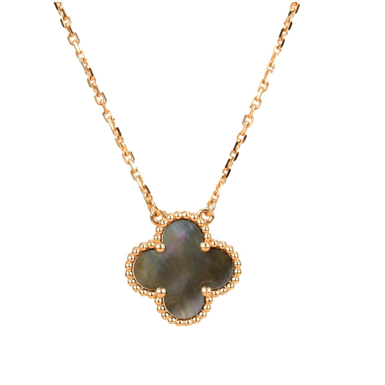 Aura CLOVER 15MM  GRAY MOTHER OF PEARL NECKLACE