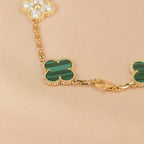 [Aura ]New  CLOVER 5 MOTIF MALACHITE BRACELET COLLECTION
