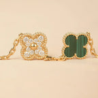 [Aura ]New  CLOVER 5 MOTIF MALACHITE BRACELET COLLECTION