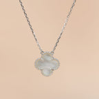 Aura CLOVER  15MM WHITE MOTHER-OF-PEARL SILVER