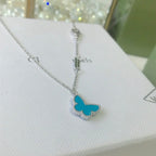 Aura BUTTERFLY TURQUOISE BUTTERFLY BRACELET SILVER