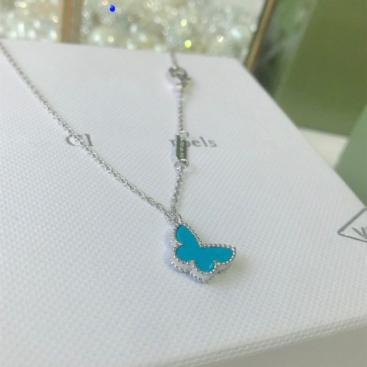 Aura BUTTERFLY TURQUOISE BUTTERFLY BRACELET SILVER