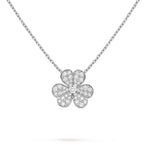Aura CLOVER DIAMOND NECKLACE SILVER