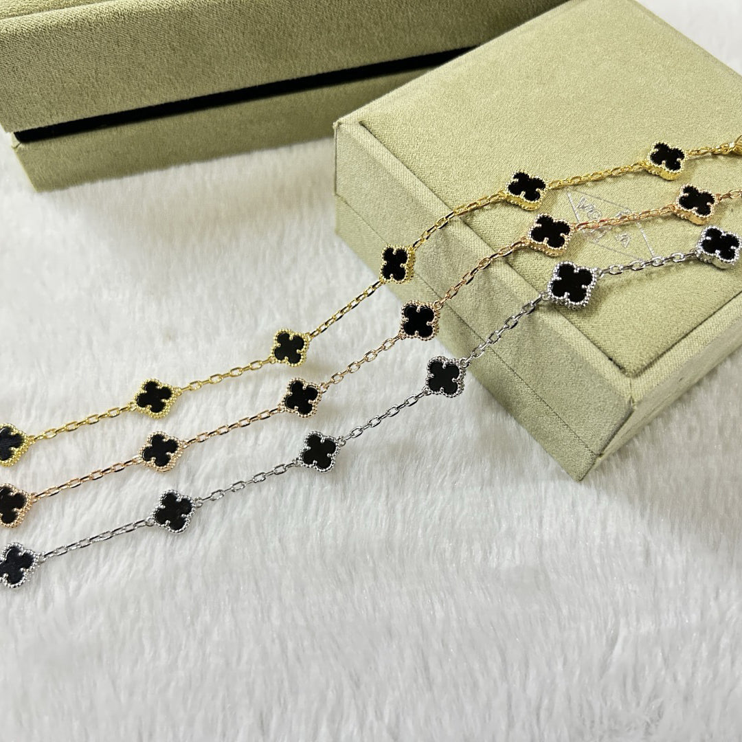 [Aura ]CLOVER 6 MOTIF  ONYXS BRACELET
