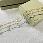 [Aura ]CLOVER 6 MOTIF WHITE MOP BRACELET