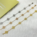 [Aura ]New CLOVER 6 MOTIF DIAMOND BRACELET