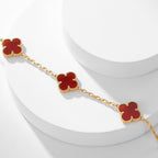 Aura CLOVER 10 MOTIFS CARNELIAN NECKLACE