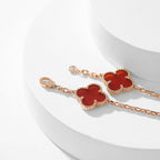 Aura CLOVER 10 MOTIFS CARNELIAN NECKLACE
