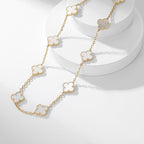 Aura CLOVER 10 MOTIFS WHITE MOTHER OF PEARL NECKLACE