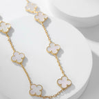 Aura CLOVER 10 MOTIFS WHITE MOTHER OF PEARL NECKLACE